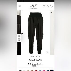 Cinq a Sept Black Cargo Jogger Pants